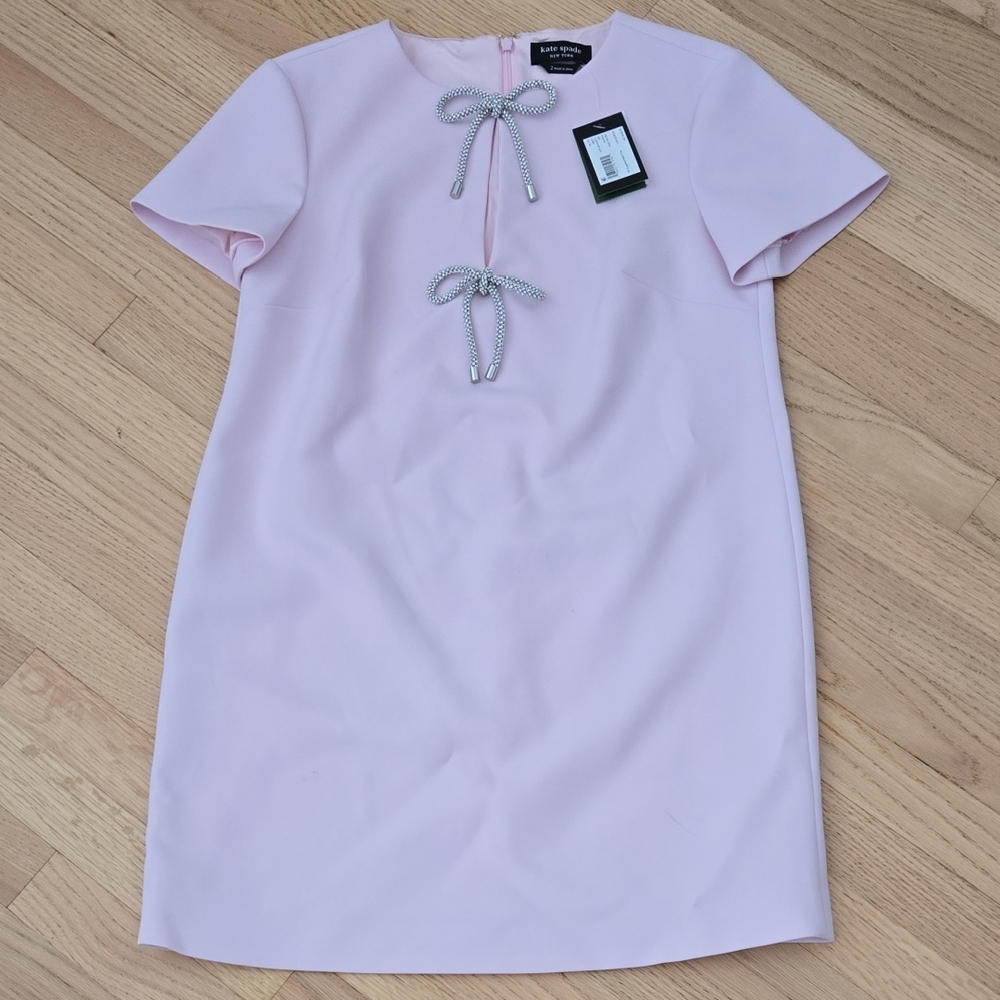 Kate Spade Light Pink Mini Dress with Bow Detail